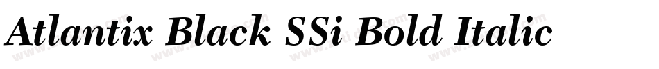Atlantix Black SSi Bold Italic字体转换